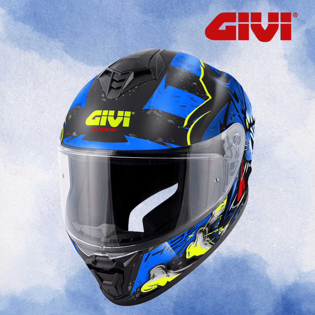 GIVI 50.X WILD MAT SİYAH-MAVİ KASK