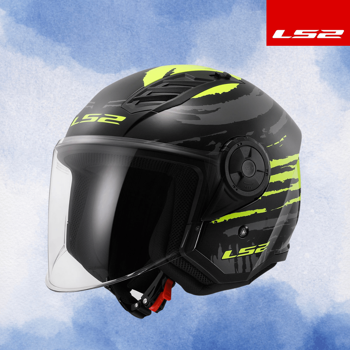 LS2 AIRFLOW 2 BRUSH SİYAH-NEON SARI KASK