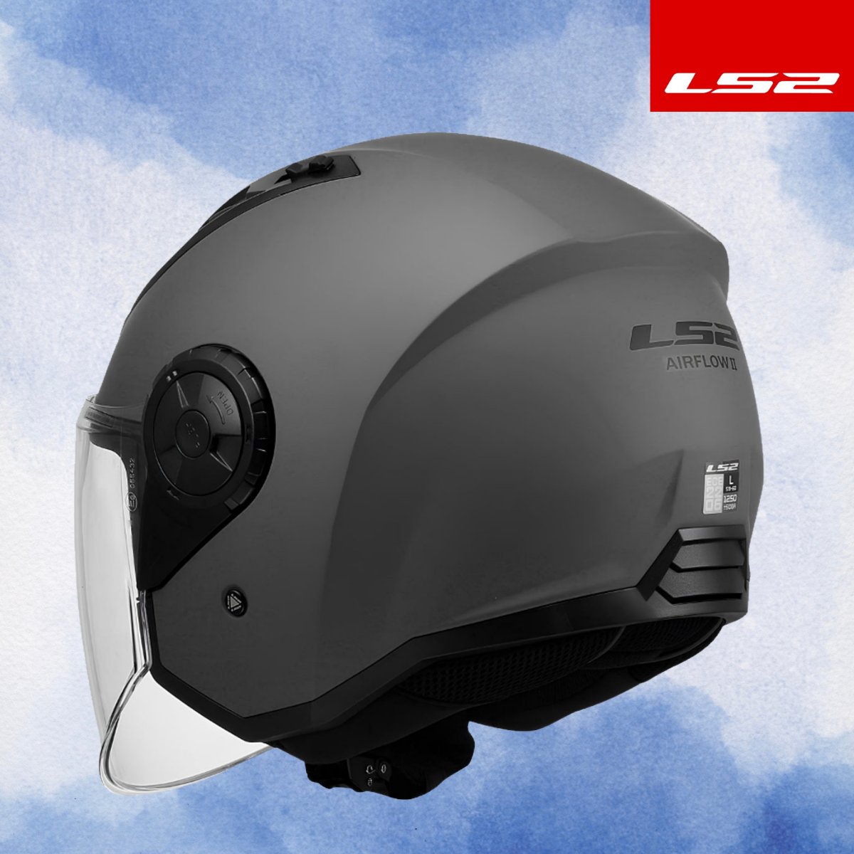 LS2 AIRFLOW 2 MAT TITANIUM KASK