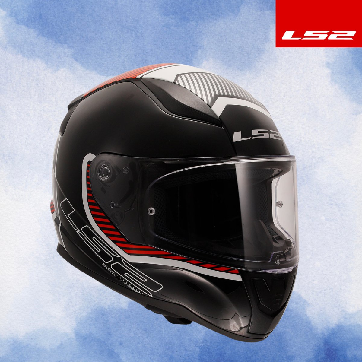 LS2 RAPID 2 EXTRA BEYAZ-KIRMIZI KASK