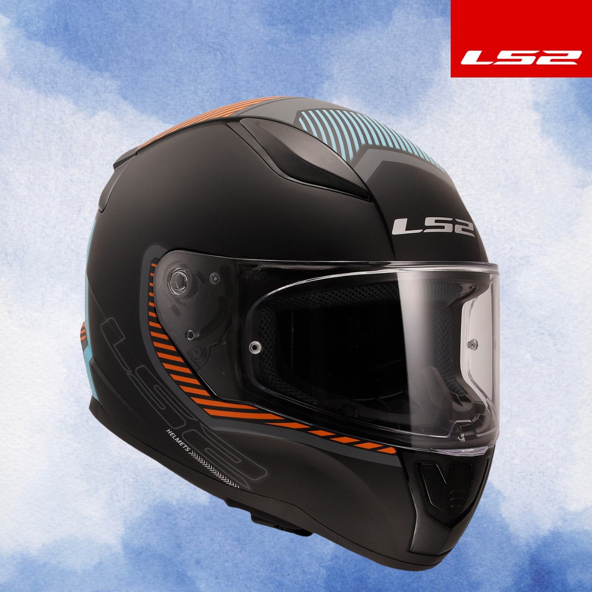 LS2 RAPID 2 EXTRA MAT GRİ-NEON TURUNCU KASK