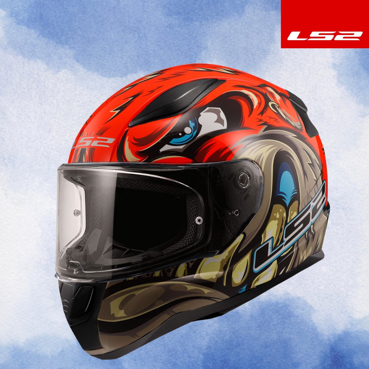 LS2 RAPID 2 SPOX KIRMIZI-GRİ KASK
