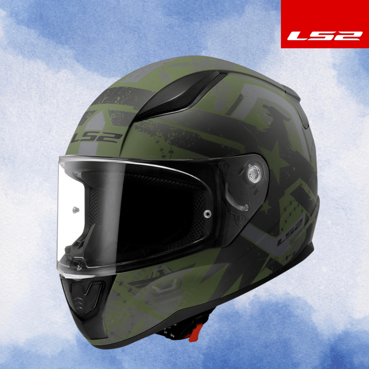 LS2 RAPID 2 THUNDER BIRDS MAT YEŞİL-SİYAH-GRİ KASK