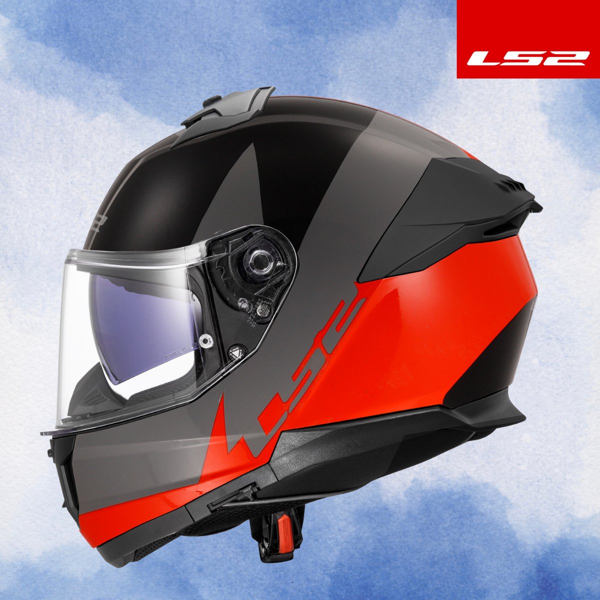 LS2 STREAM 2 THUNDERBIZ GRİ-TURUNCU KASK