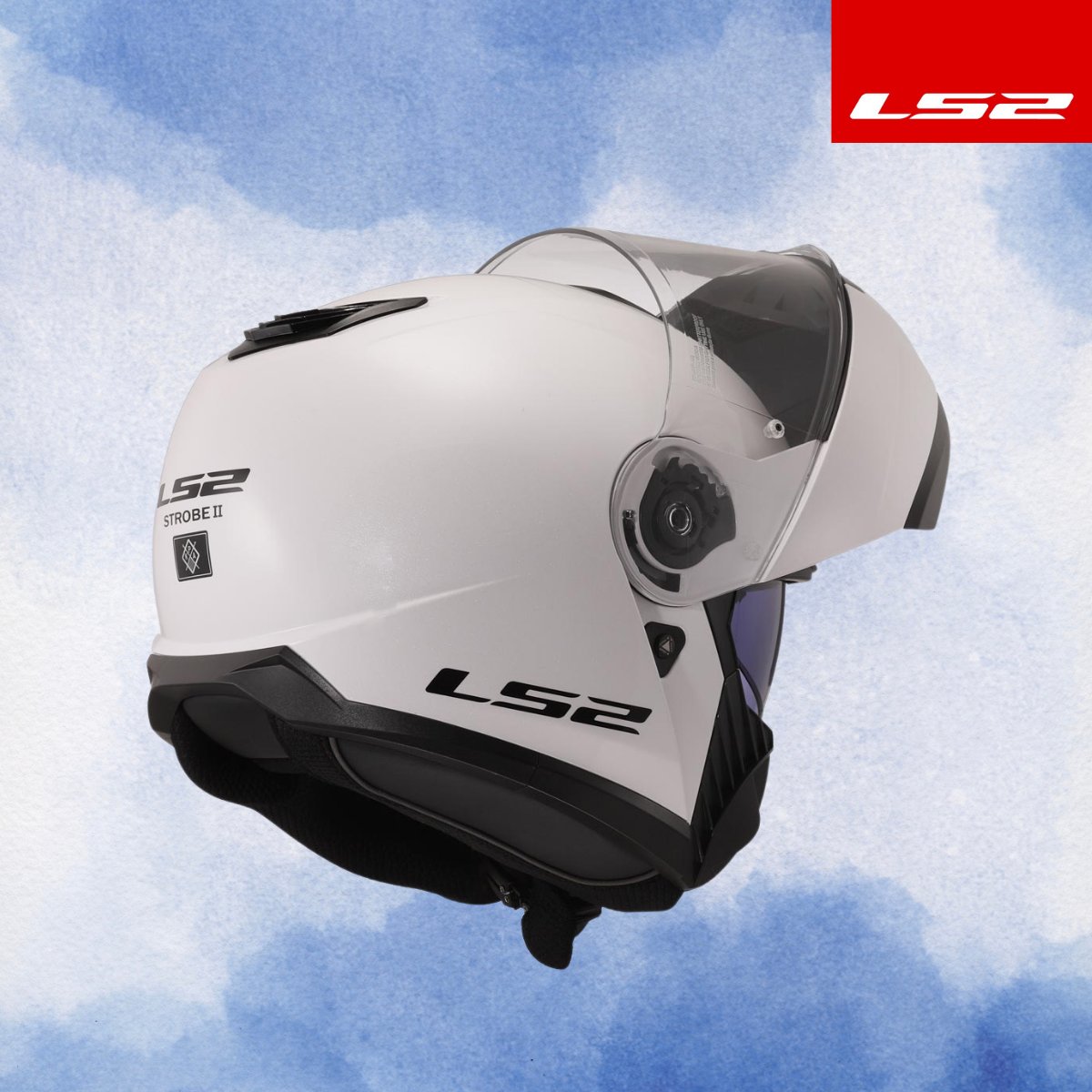 LS2 STROBE 2 BEYAZ KASK