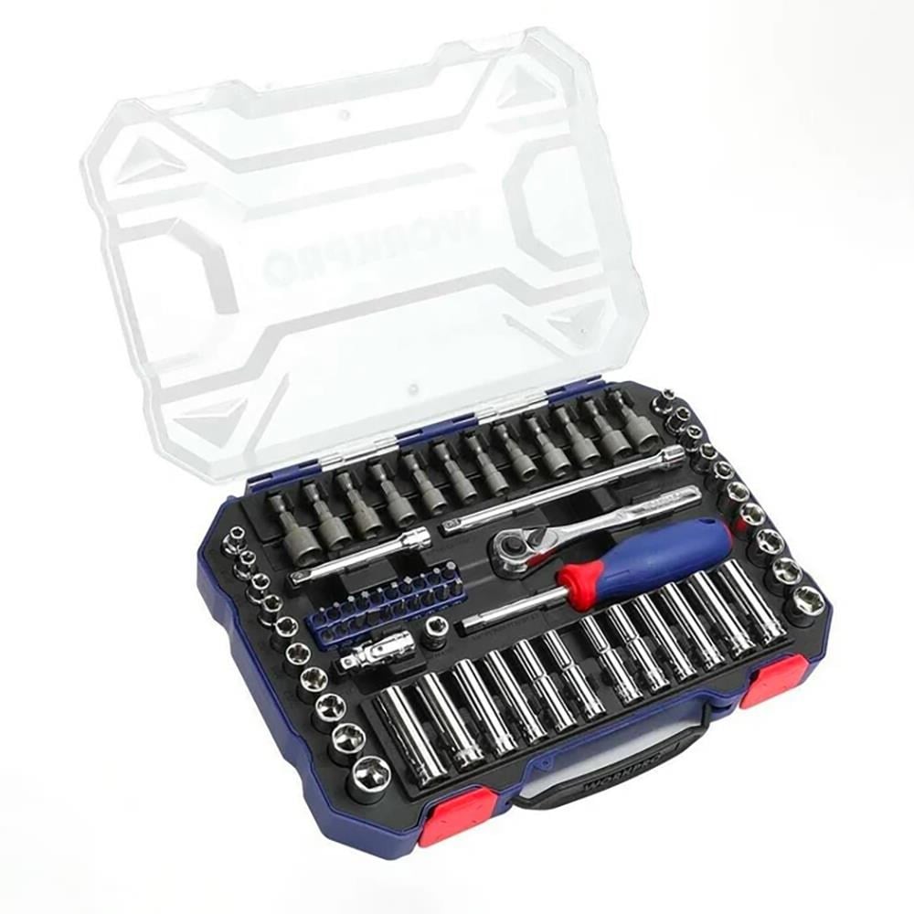 WORKPRO WP202522 1/4'’ Metrik/İnç 70 Parça Cr-V Profesyonel Lokma Takımı