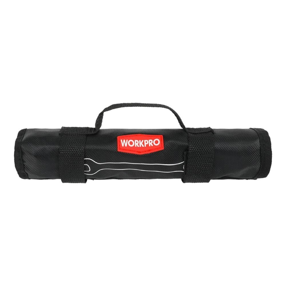 WORKPRO WP202575 8-19mm 8 Parça CR-V Profesyonel Kombine Anahtar Takımı + Bez Taşıma Kılıfı