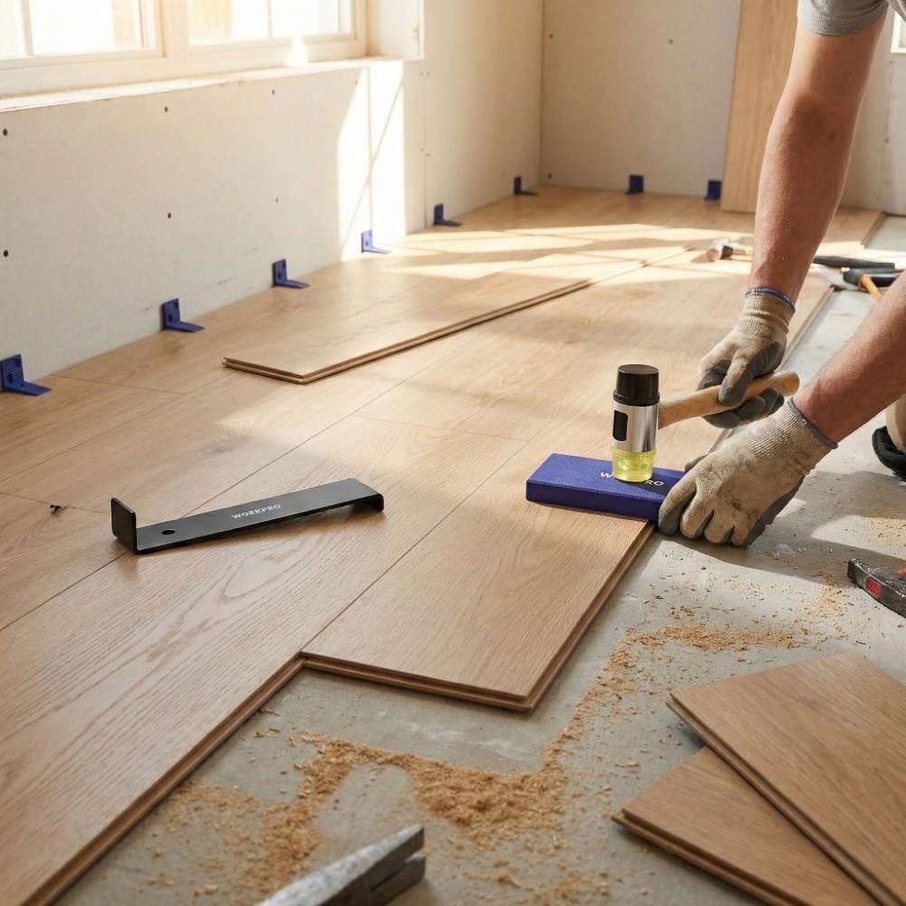 WORKPRO WP204302 33 Parça Laminant/Parke Ahşap Zemin Döşeme Montaj Seti