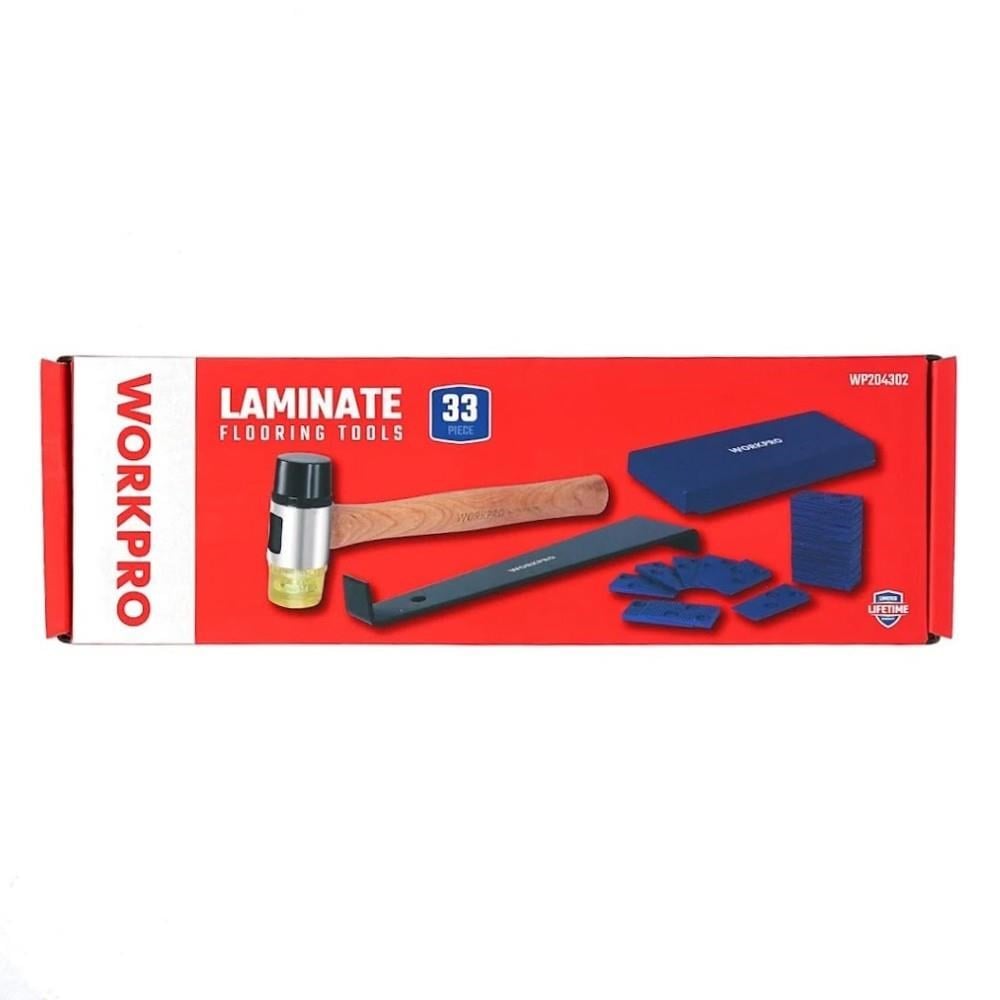WORKPRO WP204302 33 Parça Laminant/Parke Ahşap Zemin Döşeme Montaj Seti