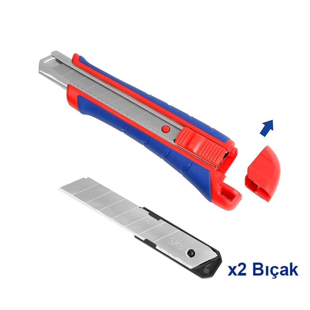 WORKPRO WP212009 18MM Ağır Hizmet Paslanmaz Çelik Kasa Maket Bıçağı