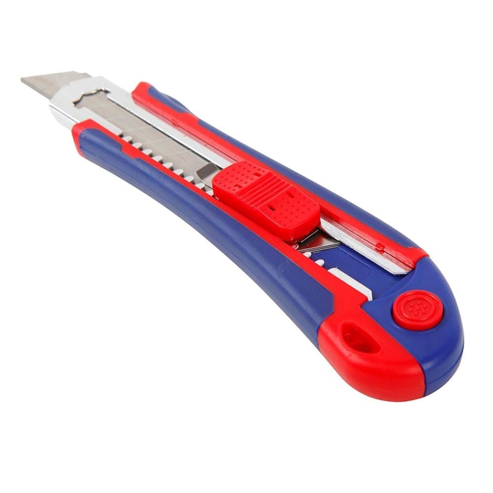 WORKPRO WP212010 9MM Ağır Hizmet Paslanmaz Çelik Kasa Yedek Kartuşlu Maket Bıçağı + 2 Adet Yedek Bıçak