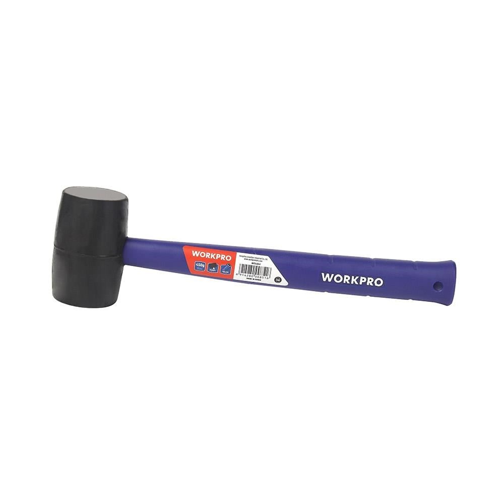 WORKPRO WP241041 57mm 450Gr PVC PP Saplı Siyah Kauçuk Tokmak