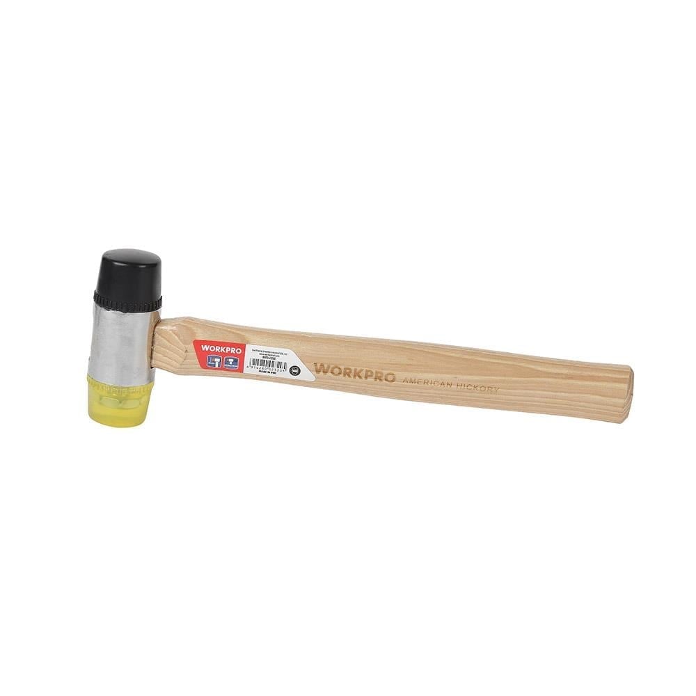 WORKPRO WP241050 35mm Ahşap Saplı Çift Başlı Hassas Lastik Çekiç