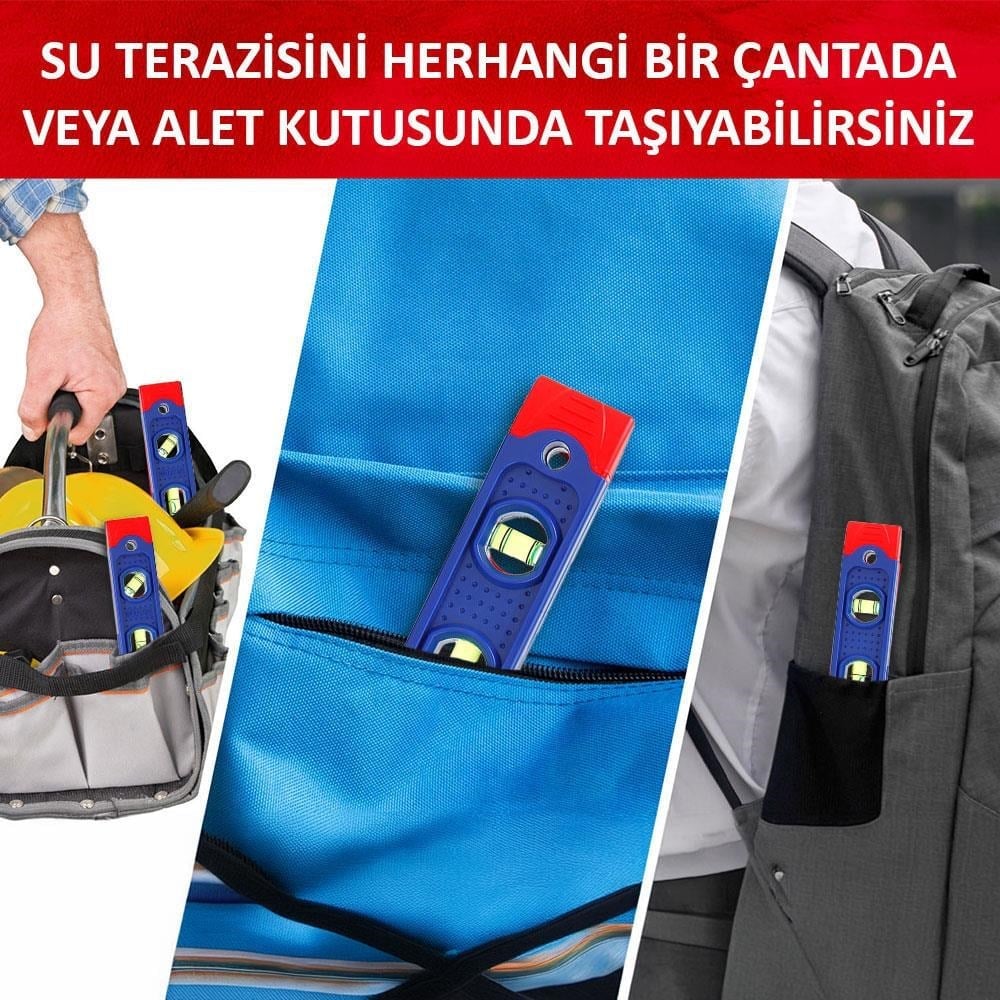 WORKPRO WP262038 225MM Manyetik Şoka Dayanıklı Torpedo Su Terazisi