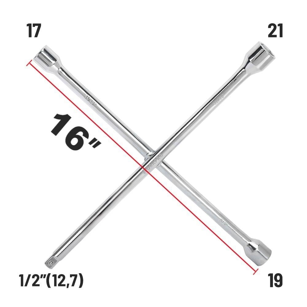 WORKPRO WP314006 17 19 21 1/2’’ Cr-V 400mm 4 Kollu Profesyonel Bijon Anahtarı