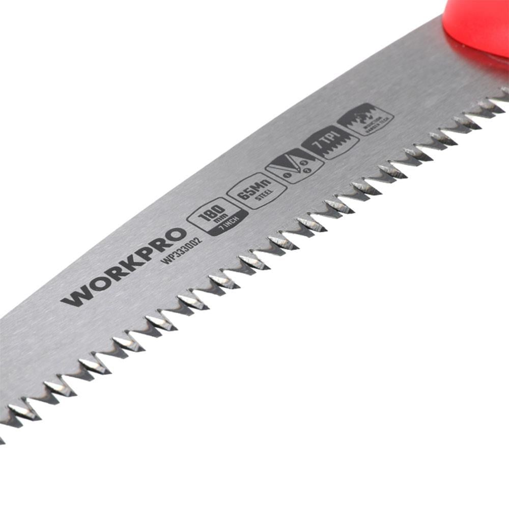 WORKPRO WP333002 180mm Katlanabilir Profesyonel Ağaç Budama Testeresi