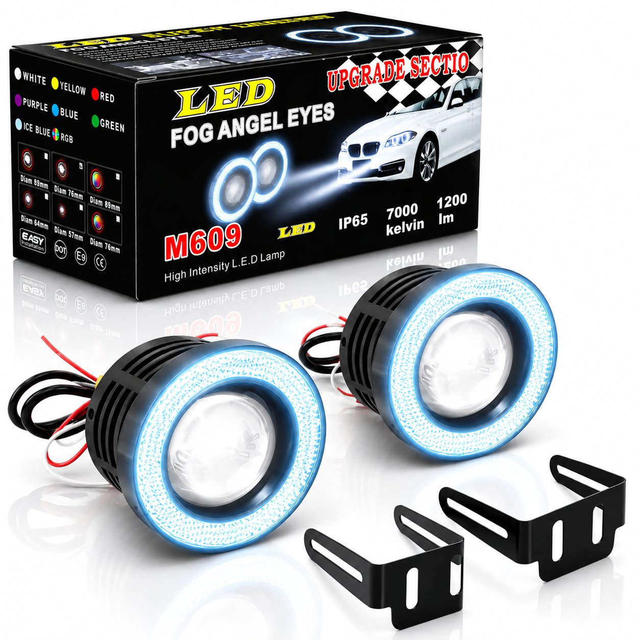 0,76 mm Buz Mavi Angel Mercekli Sis Farı