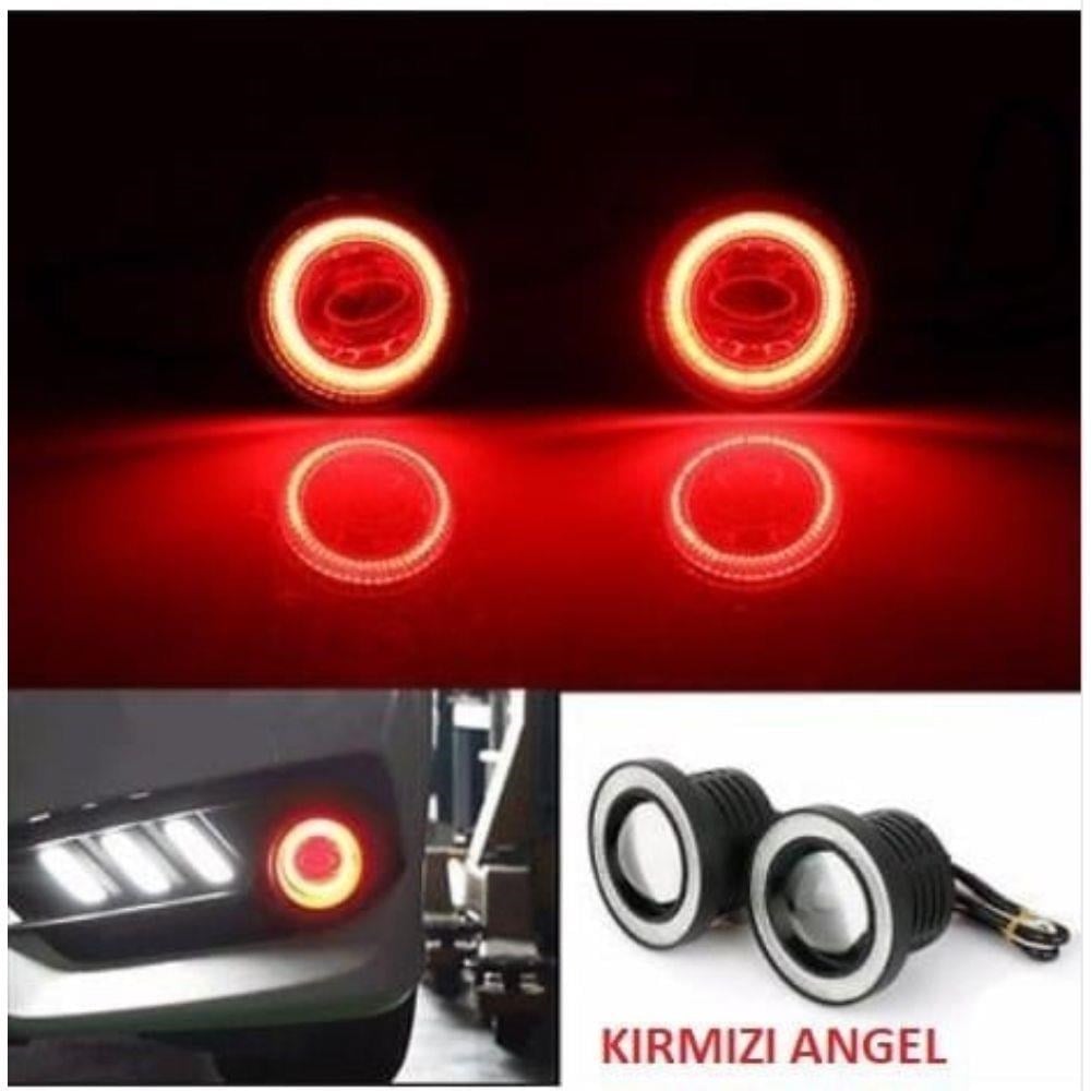 0,89mm Kırmızı Angel Mercekli Sis Farı – Yüksek Parlaklık ve Şık Görünüm