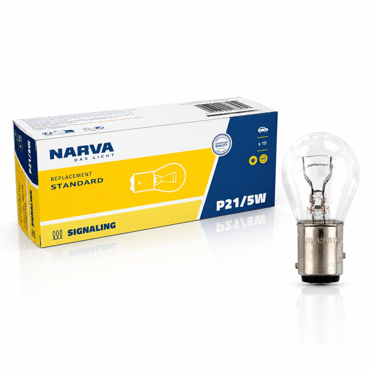 1016 NARVA 12V 21/5W Çift Duy Stop Fren Ampulü (10 Adet)