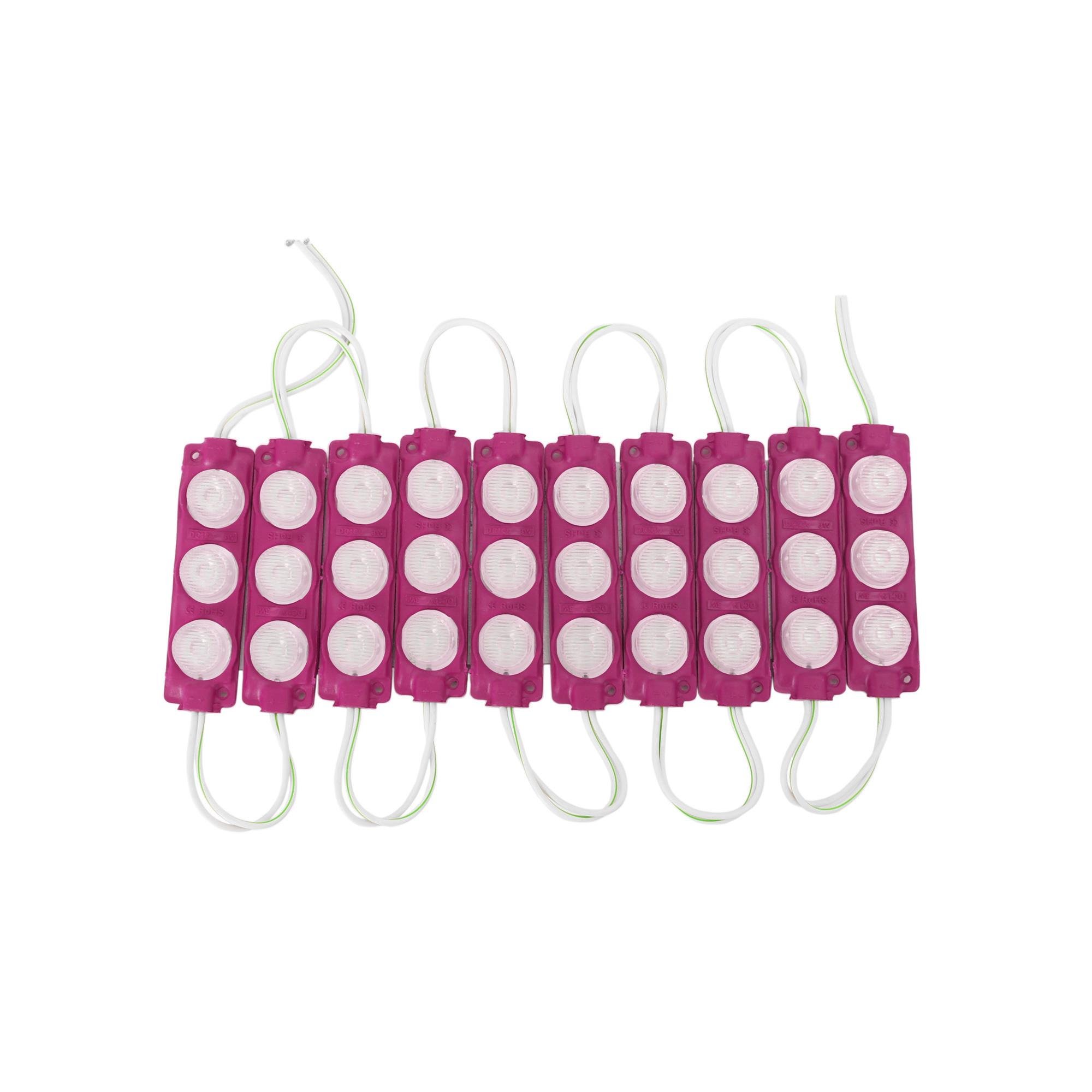 Dekoratif Parmak Lamba 3W Pembe Işık | 10'lu 12V LED Aydınlatma Seti