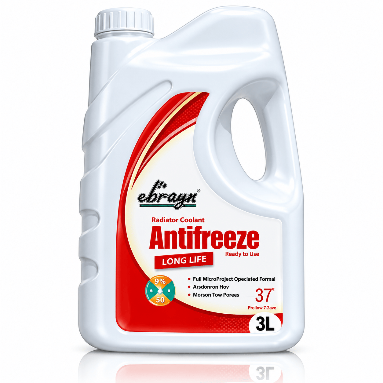Ebrayn Kırmızı Antifriz 3LT | Radyatör Koruyucu & Donma Karşıtı Konsantre