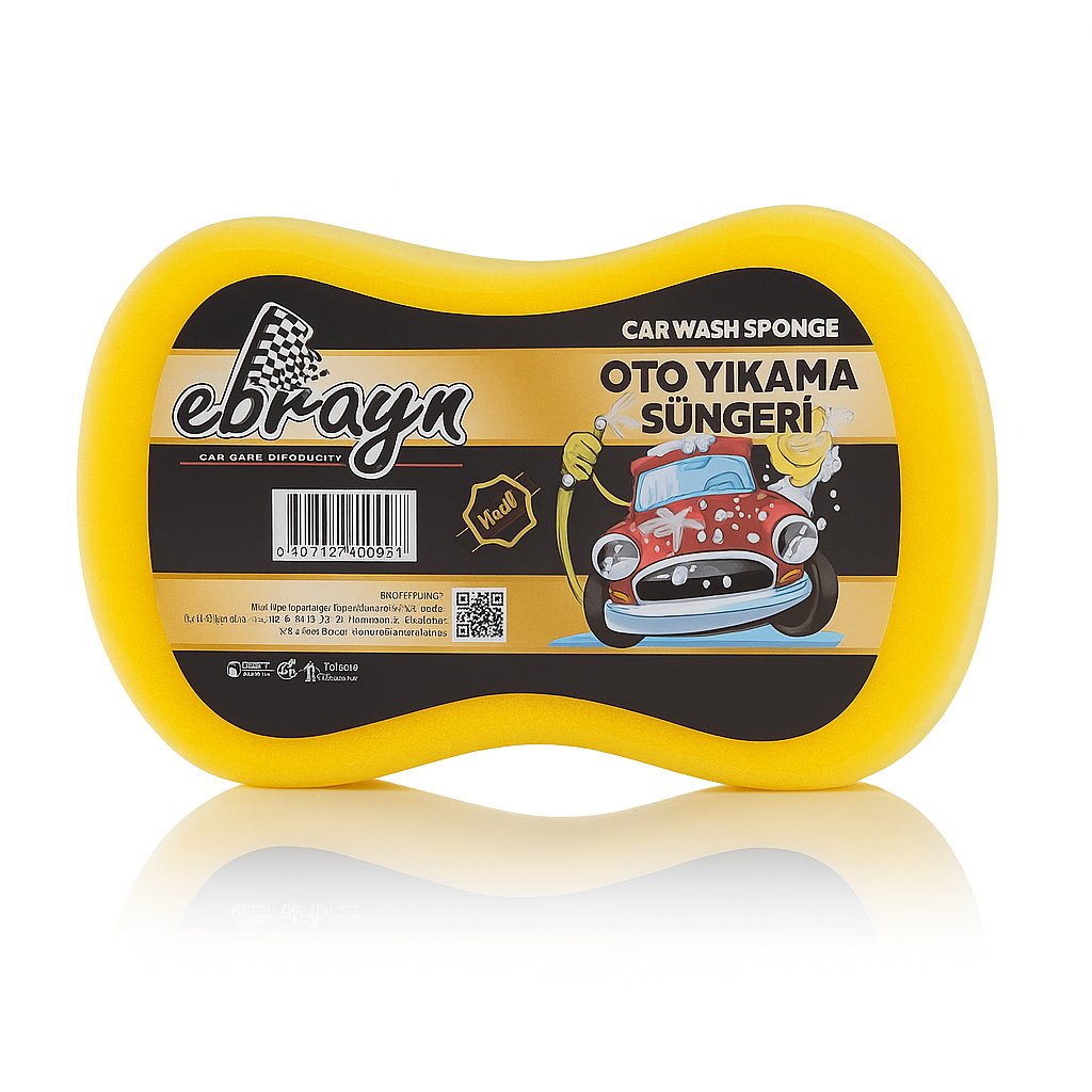 Ebrayn Oto Yıkama Süngeri – Araç Temizliğinde Çizmeden Etkili Temizlik