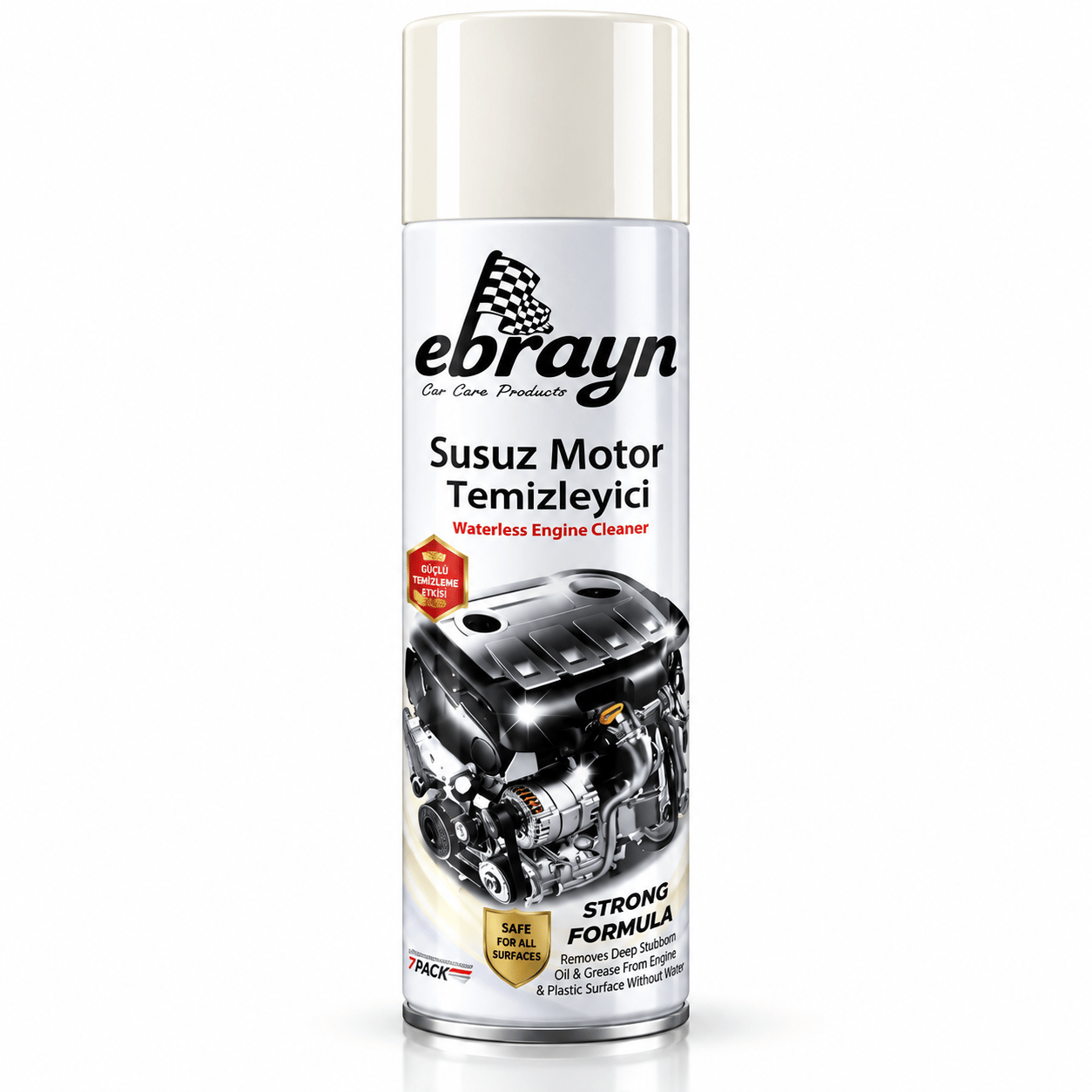 Ebrayn Susuz Motor Temizleme Spreyi 500 ml – Güçlü Yağ ve Kir Sökücü