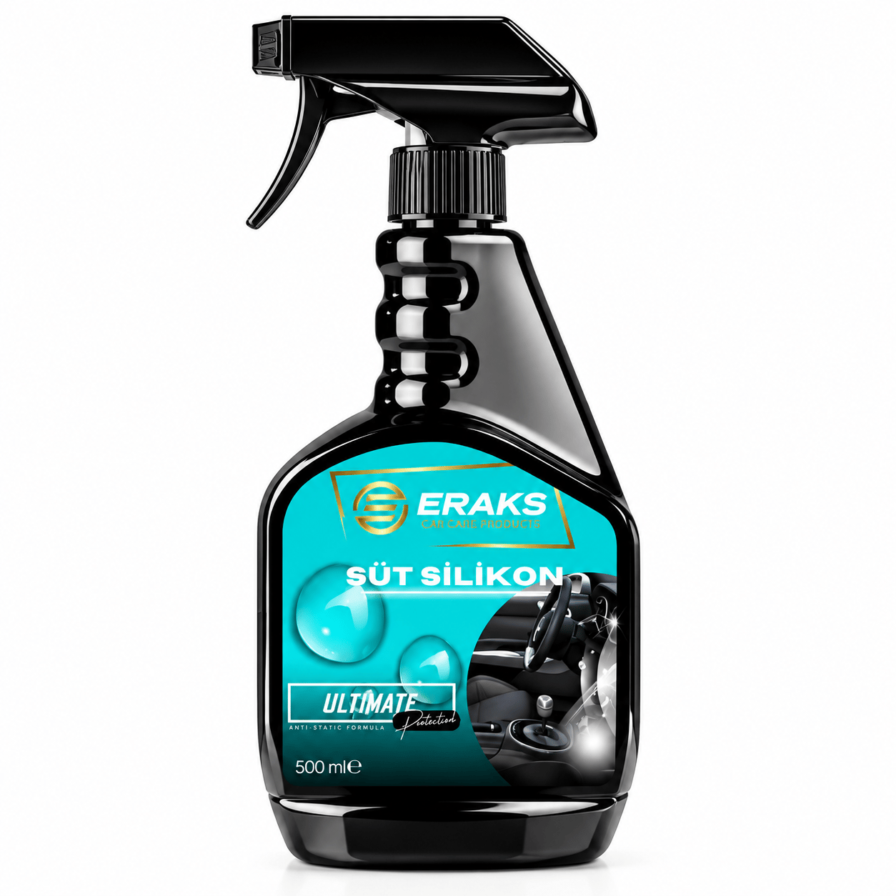 Eraks Süt Silikon 500 Ml – Plastik, Lastik ve Torpido Parlatıcı & Koruyucu