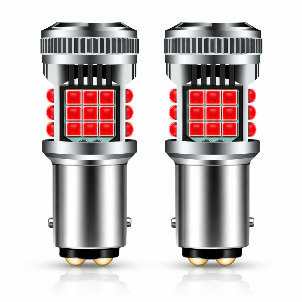 Erlight 1016 Çift Duy 36 Led Fanlı Kırmızı Ampul 12V 1157 Stop Park LED