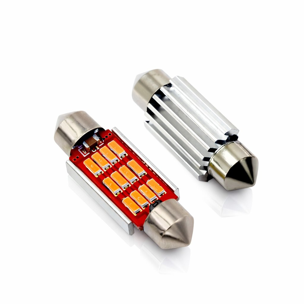 ERLİGHT 12 LED 39MM SOFİT TURUNCU 12V Araç İçi LED Ampul