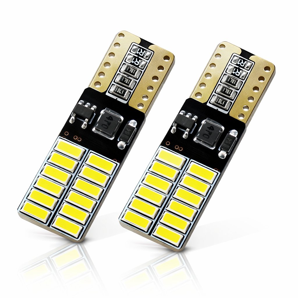 Erlight T10 Dipsiz 24 LED SMD Park Ampulü Beyaz – 12V Canbus Uyumlu Aydınlatma