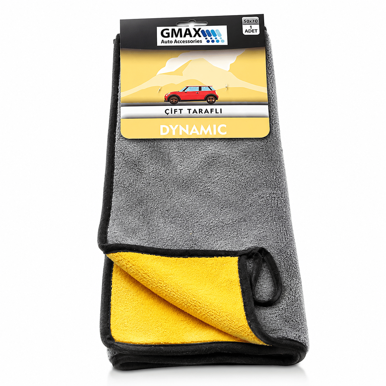 G-MAX Dynamic Çift Taraflı Mikrofiber Bez 50x70 cm Ultra Emici Oto Kurulama Bezi