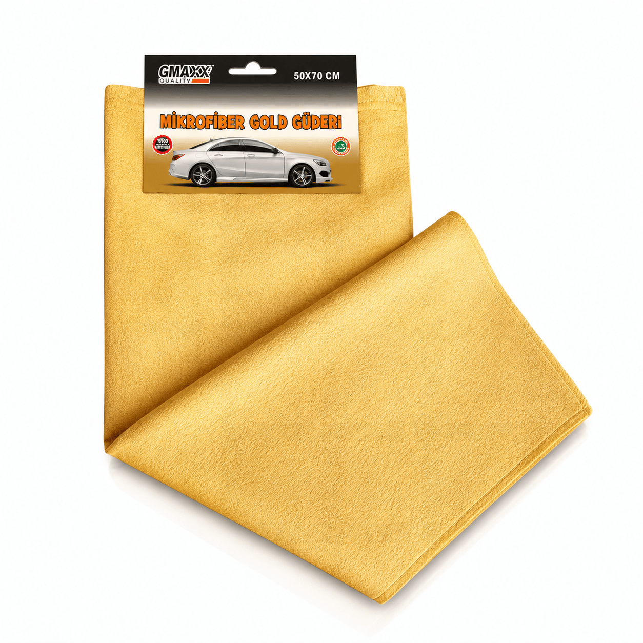 G-MAX Microfiber Lüks Güderi Gold 50x70 cm Ultra Emici Oto Kurulama Bezi