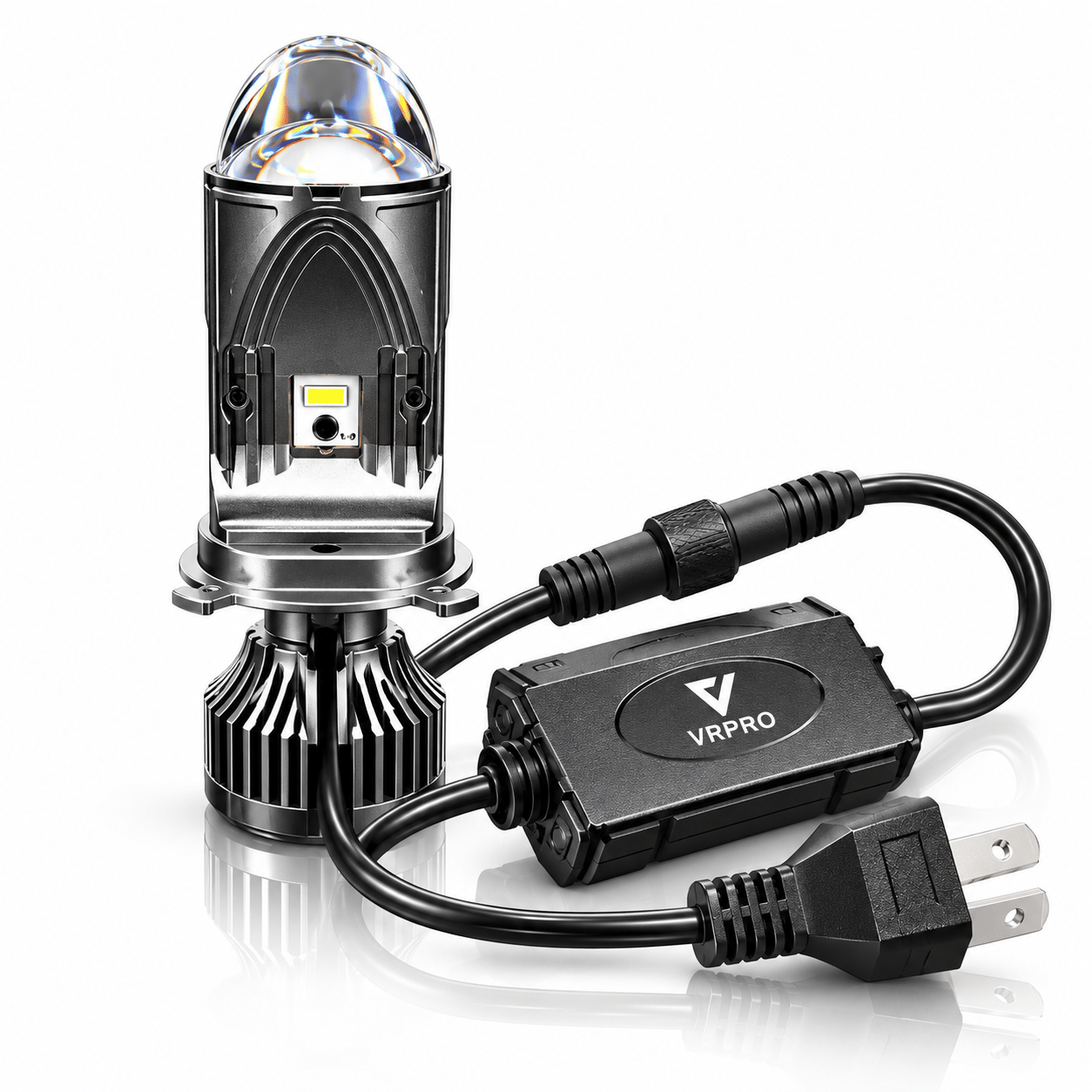 GRAND H4 Mercekli LED Xenon Projektör Lensli Kısa Uzun Far Ampulü