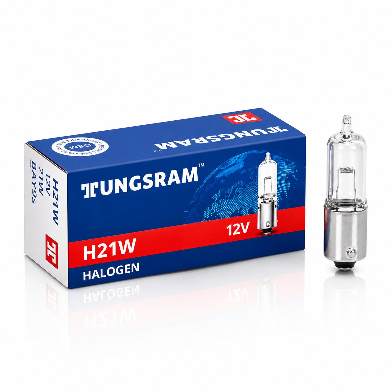 H21 Tungsram Ampul 12V 21W Tekli (53990) – Uzun Ömürlü ve Yüksek Performans