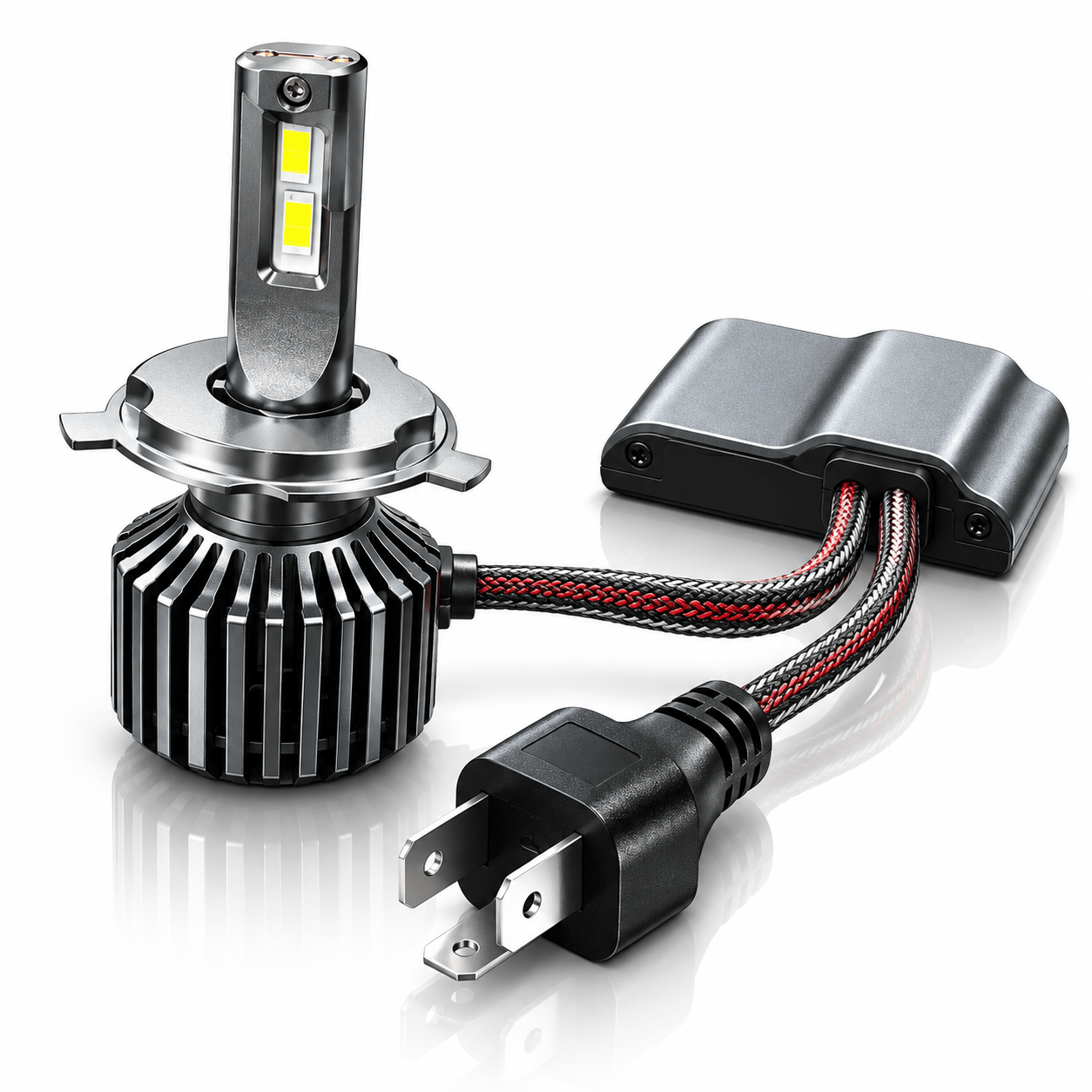 H4 Silver LED Xenon CSP – Kısa Uzun Far Güçlü Beyaz Işık LED Ampul