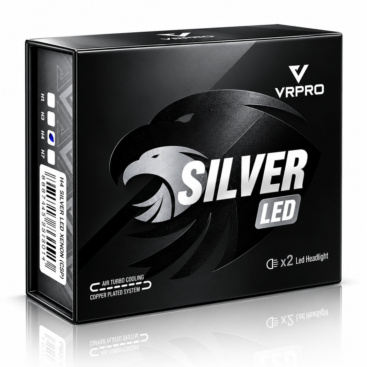 H4 Silver LED Xenon CSP – Kısa Uzun Far Güçlü Beyaz Işık LED Ampul