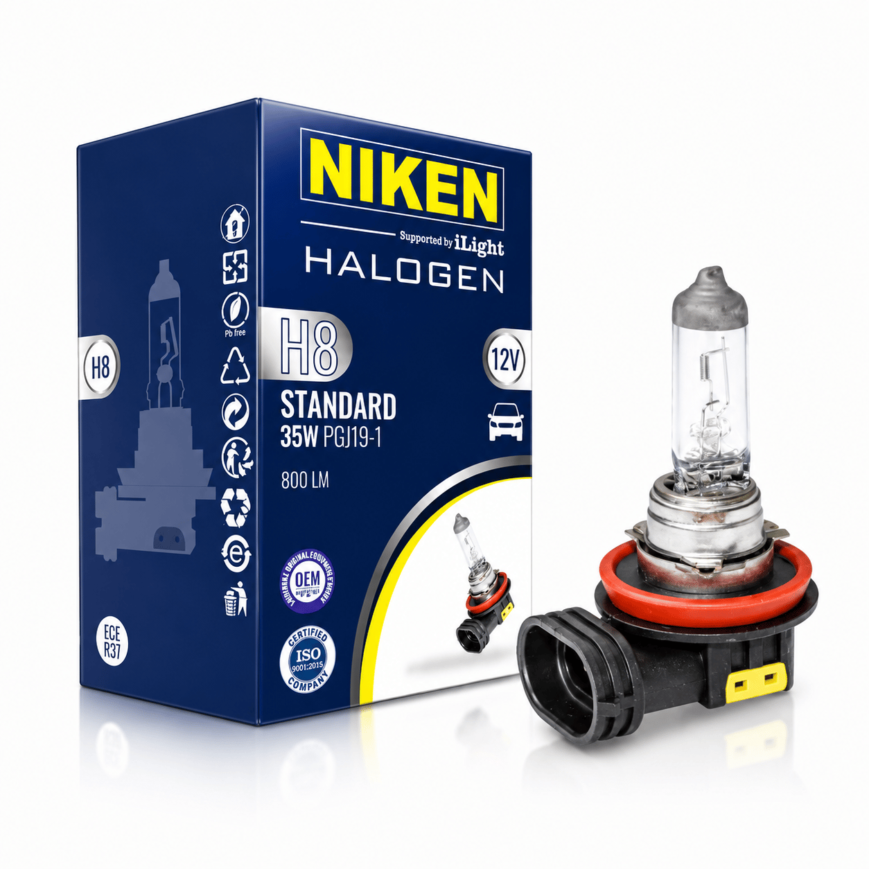 H8 NİKEN 35W Halojen Ampul PGJ19-1 12V Sis Farı Ampulü