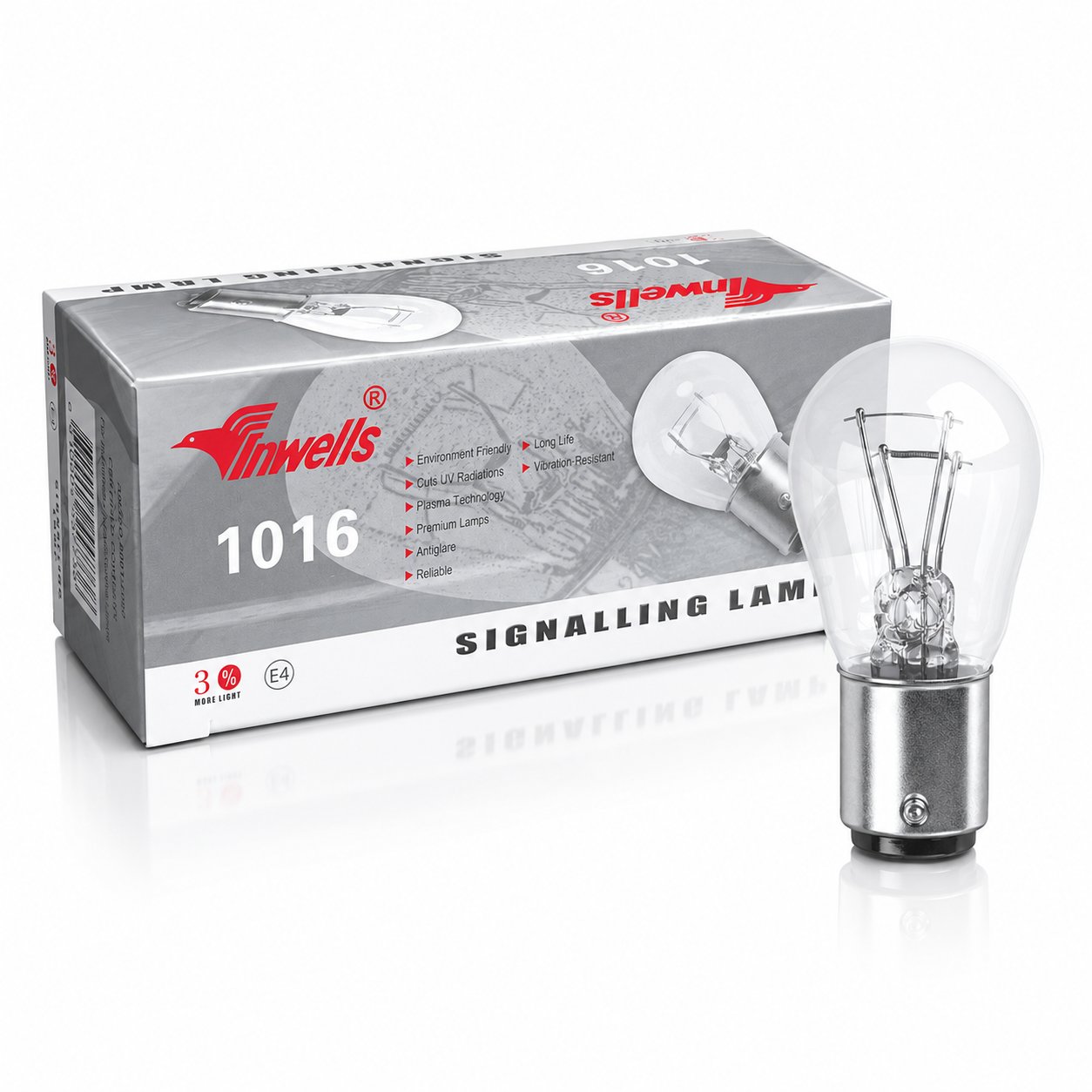 İNWELLS 1016 12V 21/5W Halojen Ampul (10 Adet) – Uzun Ömürlü Araç Ampulü
