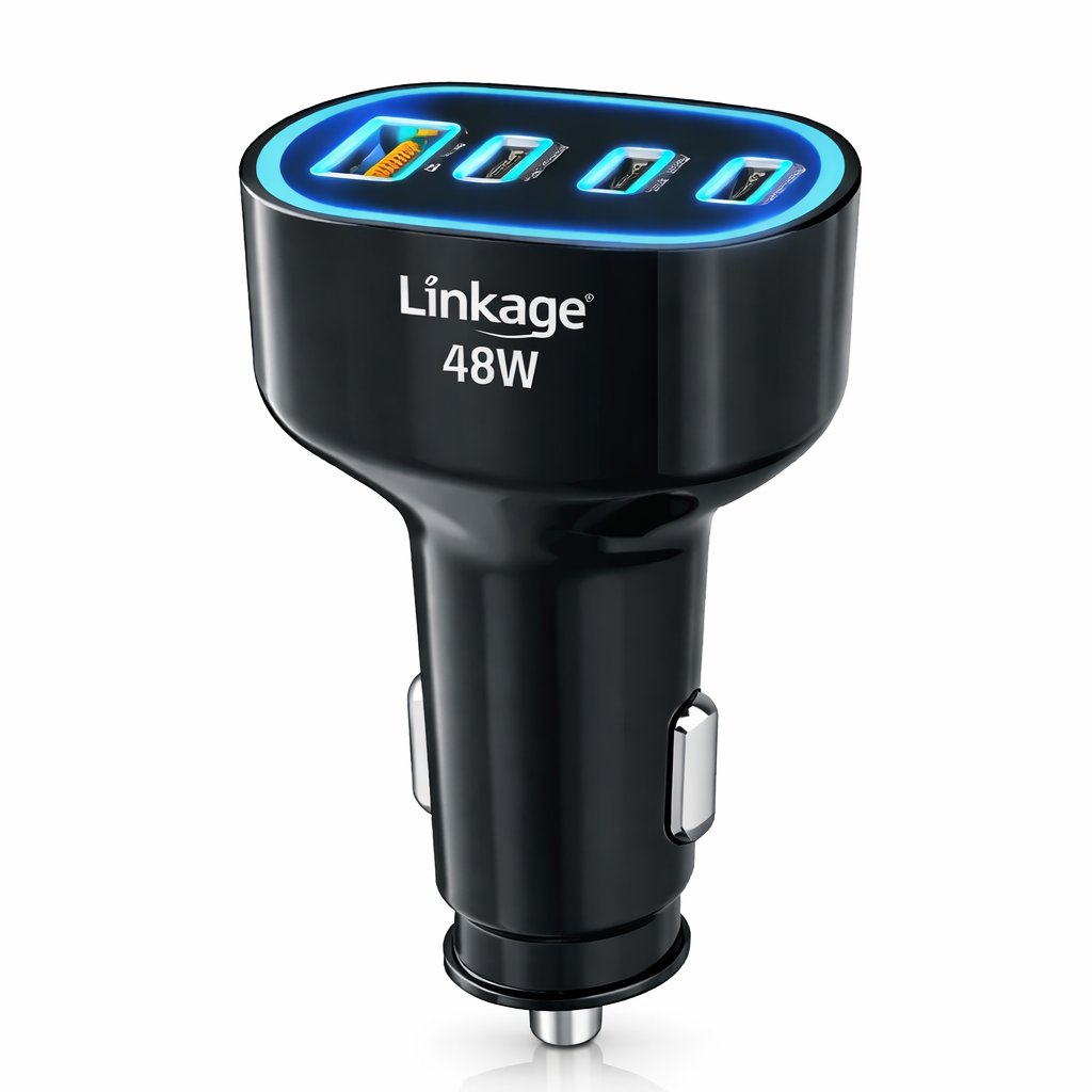 Linkage LNC-03 48W 3A Araç İçi Şarj Soketi Hızlı Şarj Oto USB Şarj Adaptörü 12V/24V
