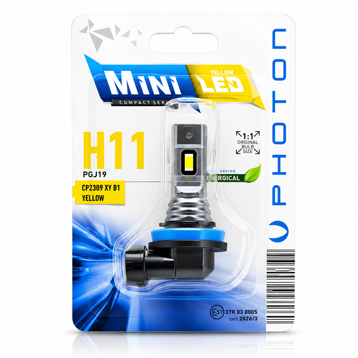 PHOTON Mini H11 12-24V Yellow Compact LED Tekli Sis Farı Ampulü