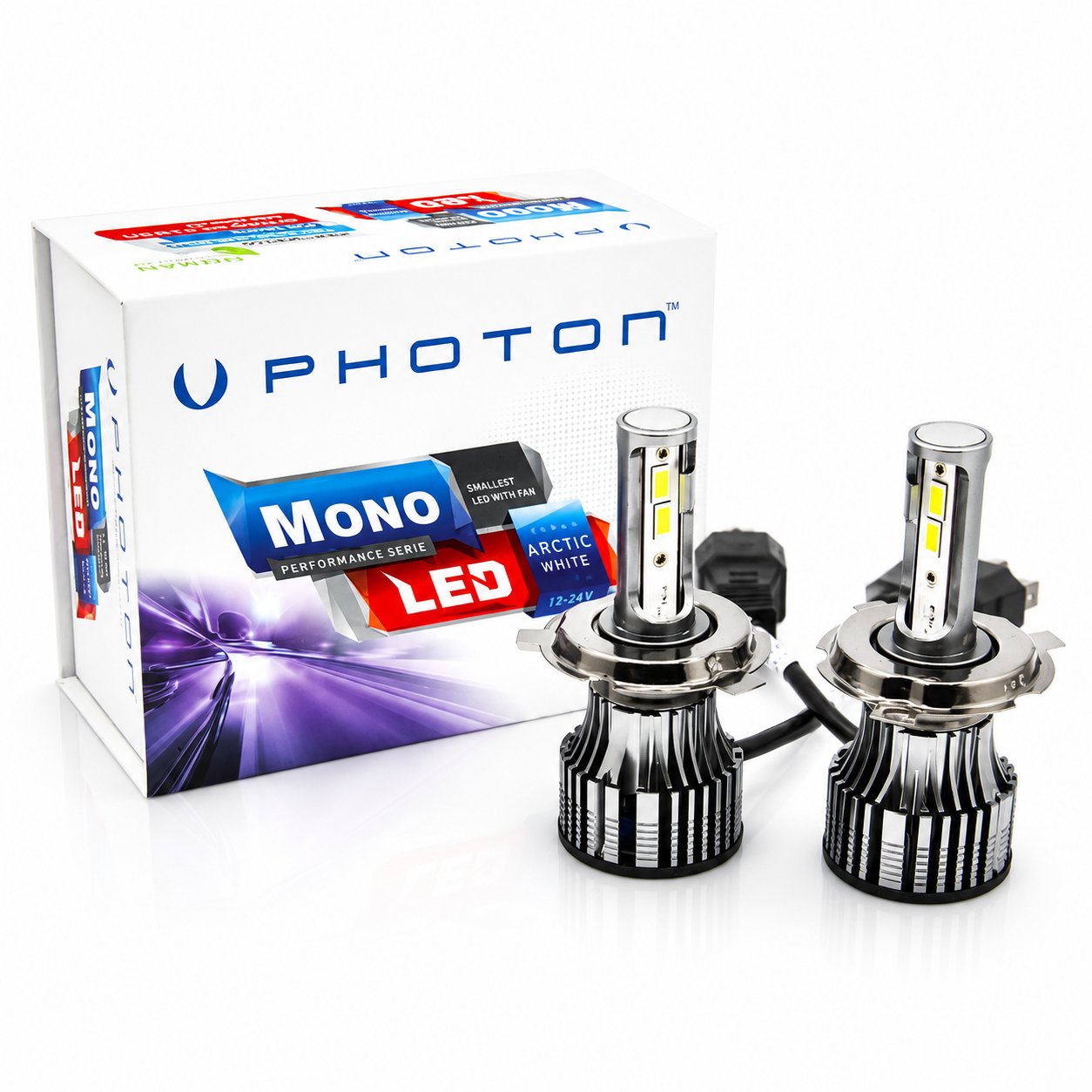 Photon Mono Serisi H4 LED Xenon Far Ampulü 12V Yüksek Parlaklık LED Far