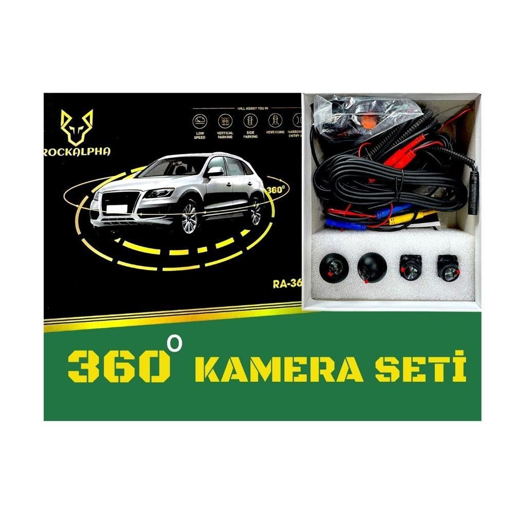 ROCKALPHA 360° 4 Kameralı Araç Çevre Görüntüleme Sistemi – Full HD Park ve Güvenlik Kamerası