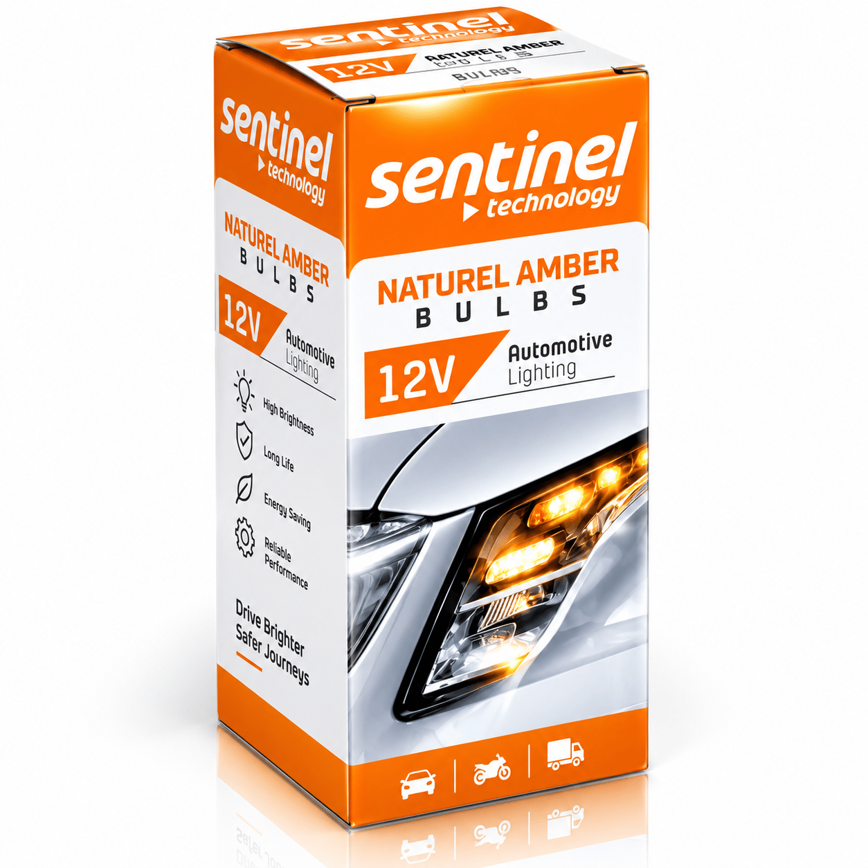 SENTİNEL 1016 Dipsiz T20 Çift Flament Naturel Turuncu Ampul – 10 Adet