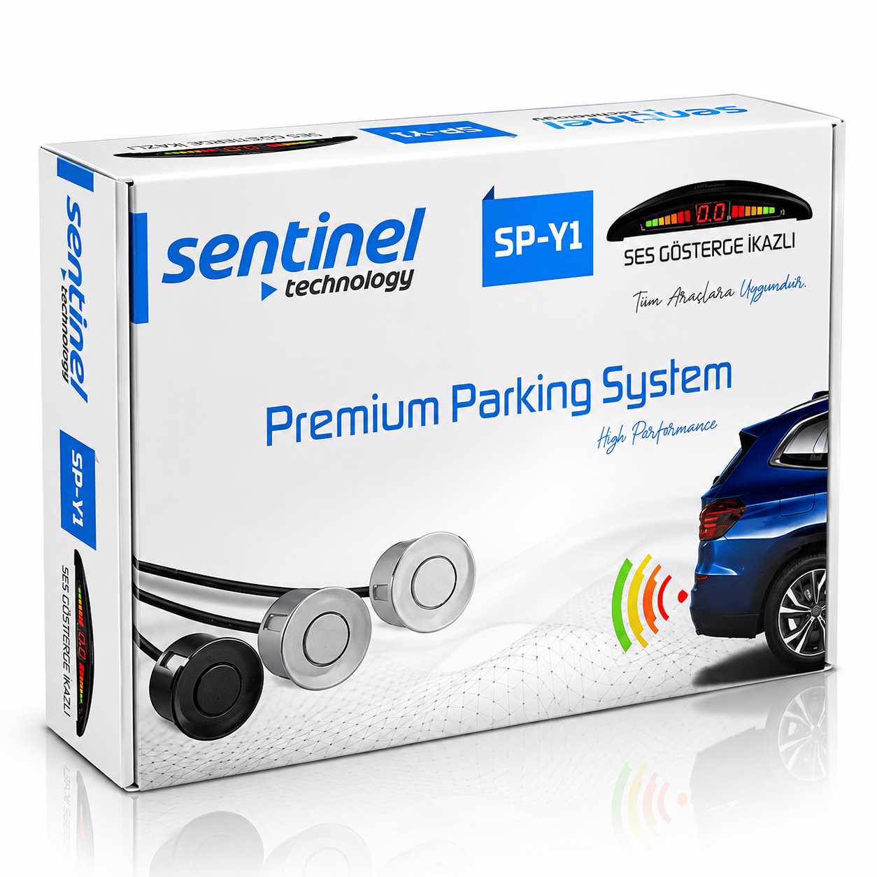 Sentinel Ekranlı Park Sensörü Beyaz 22mm