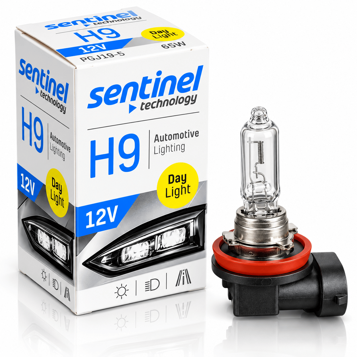 Sentinel H9 12V 65W Halojen Far Ampulü – Araç Aydınlatma Ampulü
