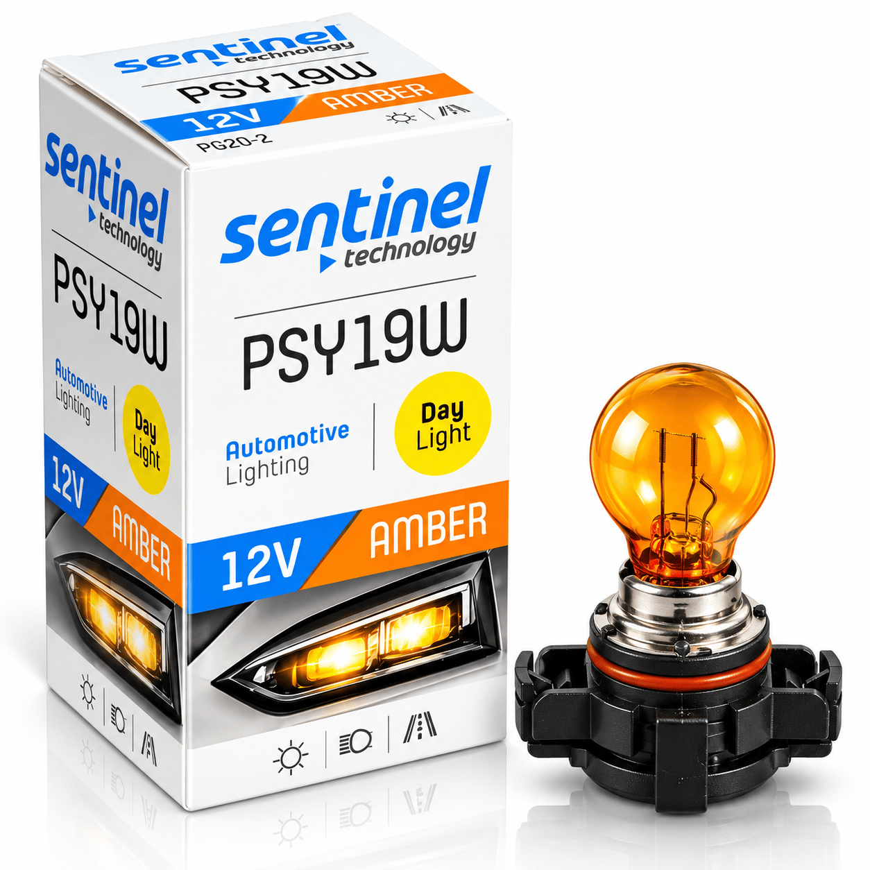 Sentinel PSY19W-A 12V Turuncu Sinyal Ampulü – BMW Jaguar Uyumlu