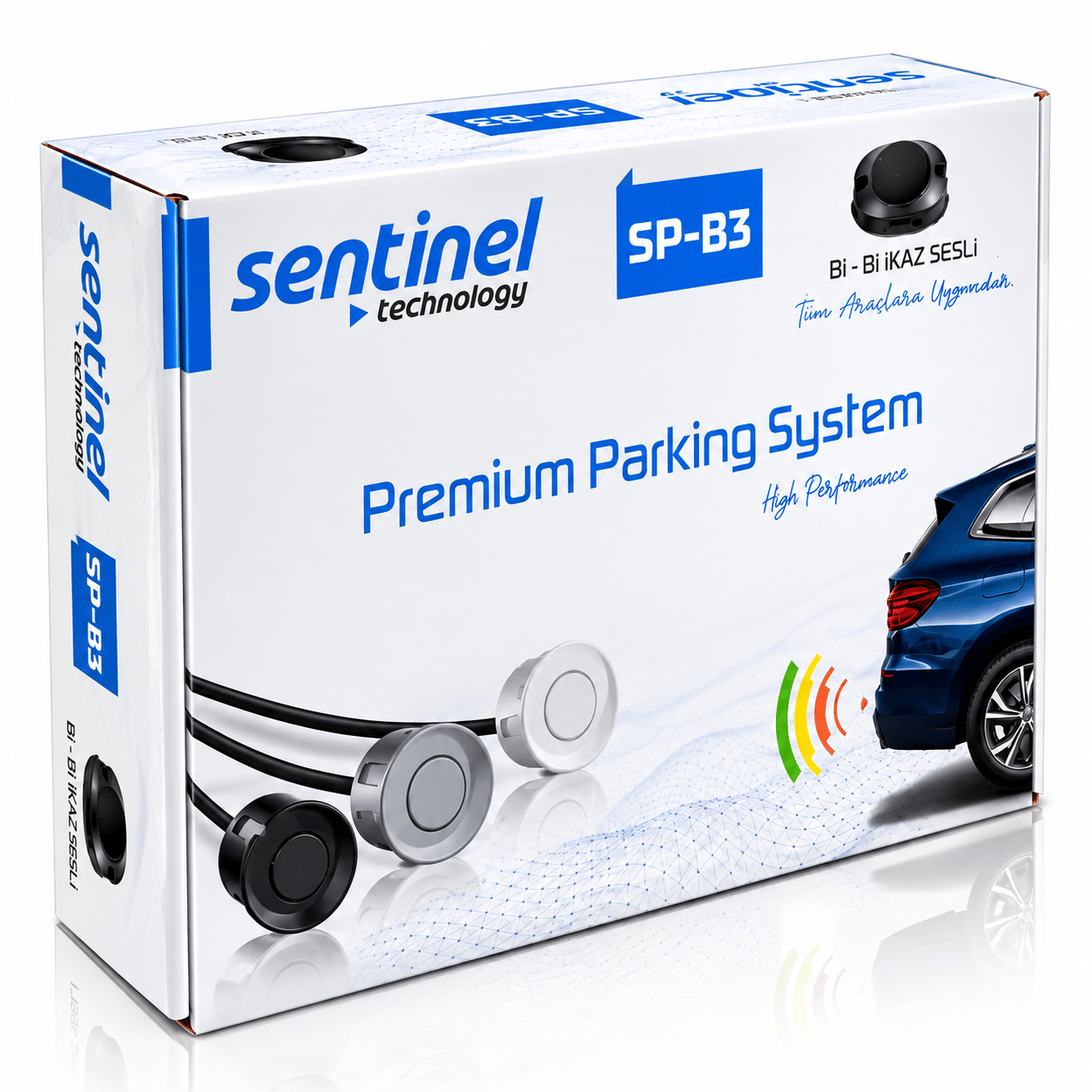 Sentinel Ses İkazlı Park Sensörü Beyaz 22mm