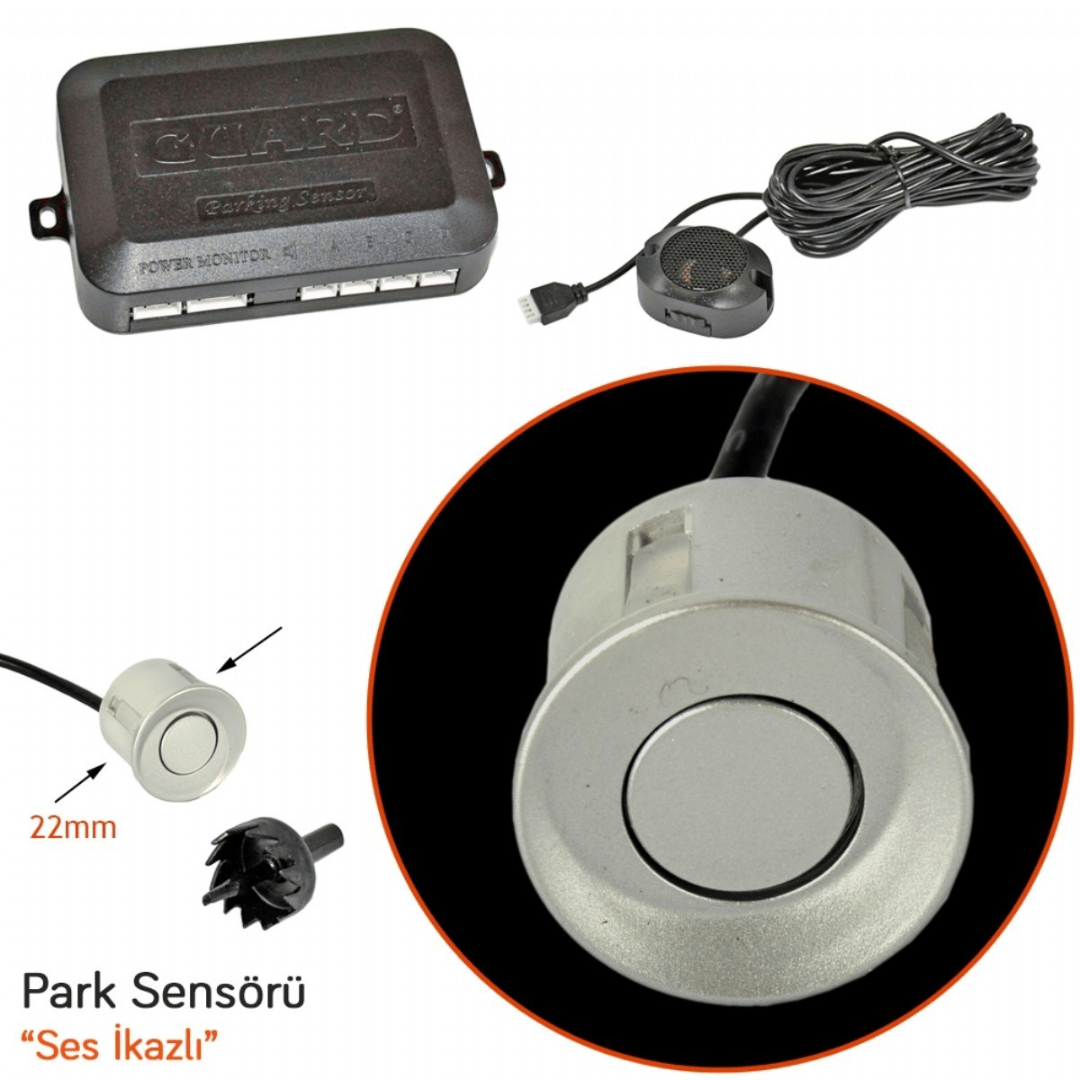 Sentinel Ses İkazlı Park Sensörü Gri 22mm