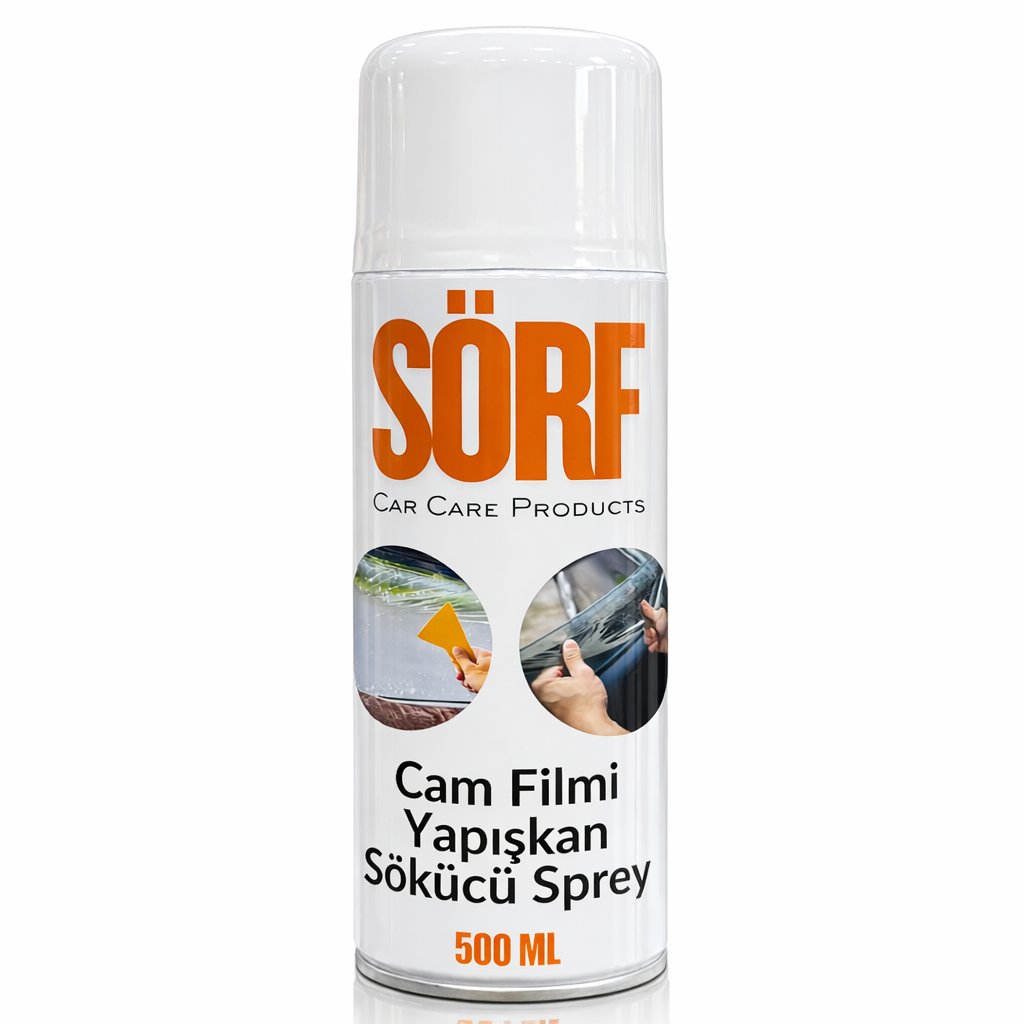 Sörf Cam Filmi Yapışkan Sökücü Sprey 500 ML Güçlü Film ve Etiket Temizleyici